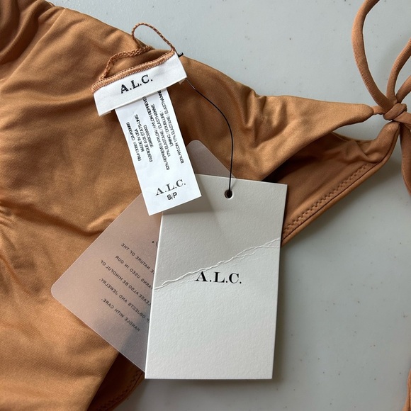 A.L.C. Amina String Bikini Bottom Gold/Brownish Size Small NWT - Picture 5 of 5